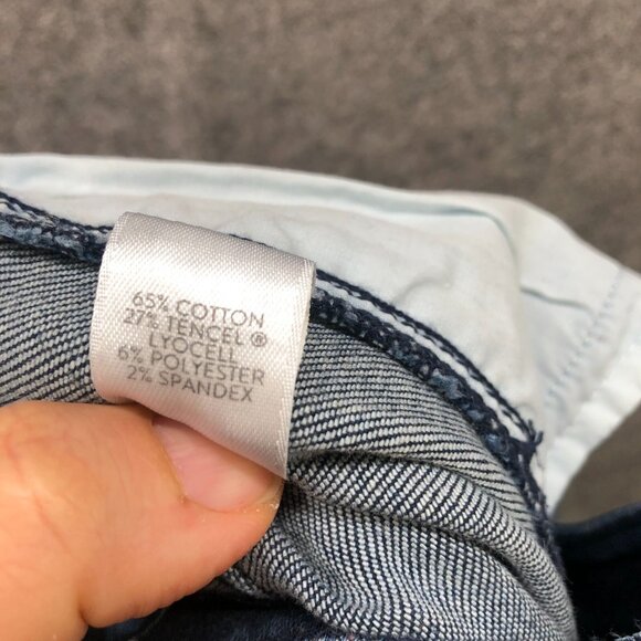 J. Jill Authentic Fit Slim Ankle Jeans Women 4 Blue Dark Wash Denim Cotton Blend - Picture 5 of 11